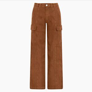 NWOt's Hudson Jeans Cargo Caramel Cargo Wide-Leg Linen-Blend  Size 28